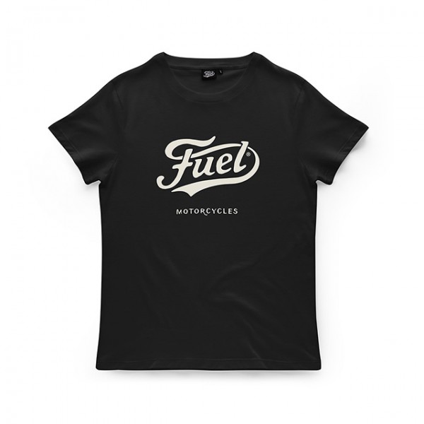 Fuel T-Shirt Black with White Logo Print