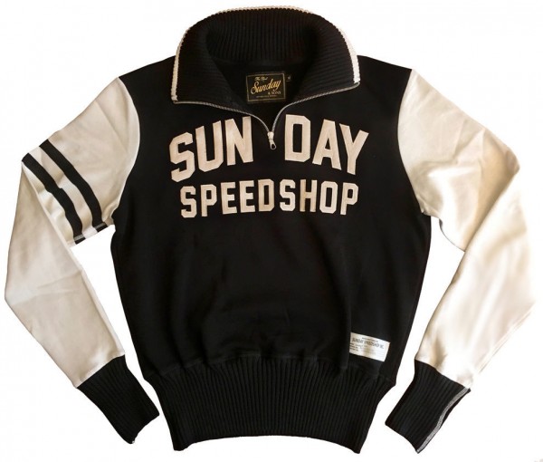 SUNDAY SPEEDSHOP Sweatshirt Sunday &amp; Sons 1950&#039;s Motorcycle - black &amp; beige