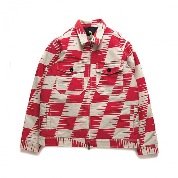DEUS EX MACHINA jacket Naito Work Jacket in red and white