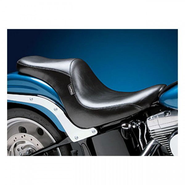 LEPERA Seat LePera, Silhouette Deluxe 2-up seat. Gel - 06-17 Softail (excl. FXS, FLS/S) with 200mm rear tire (NU)