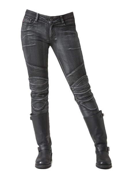 uglyBROS Women&#039;s Jeans - &quot;Twiggy Silver&quot; - silver coated