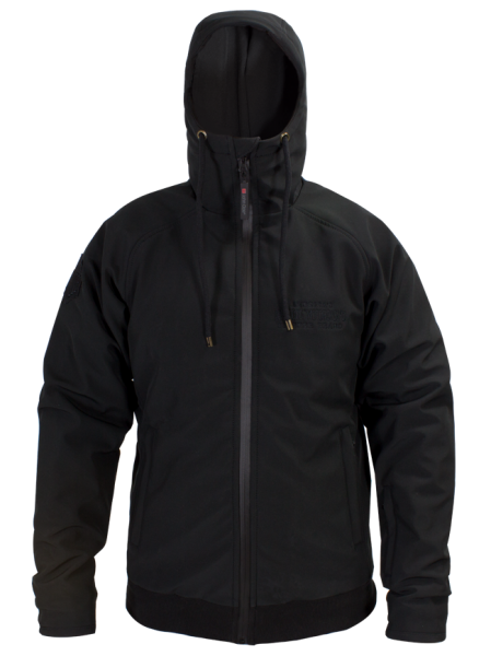 JOHN DOE Softshell Jacket Hoodie XTM - waterproof, black