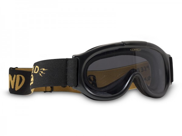 DMD Moto Goggle Ghost Script Yellow - lightly tinted