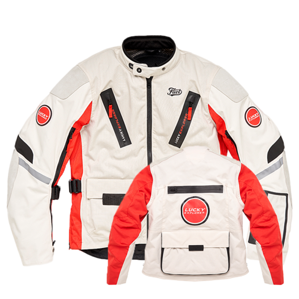 Fuel Motorcycle Jacket Lucky Explorer white