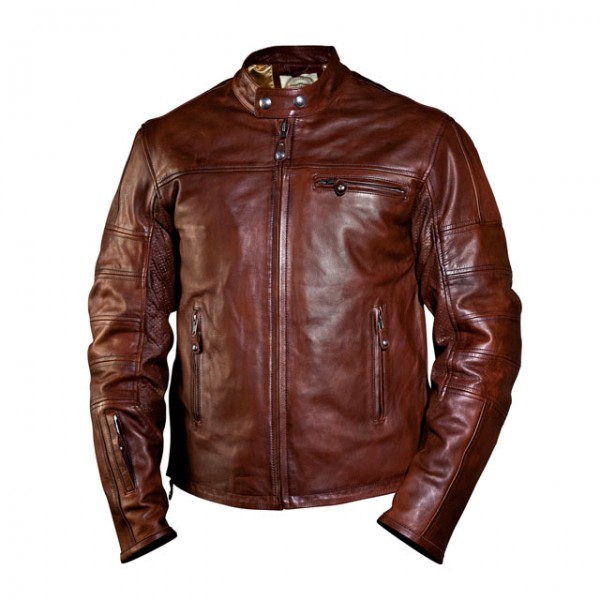 ROLAND SANDS DESIGN motorcycle jacket Ronin in tobacco brown