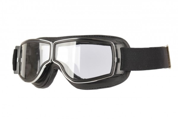 AVIATOR Motorcycle Goggles T2 black chrome clear