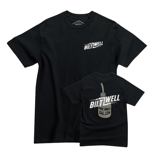 BILTWELL t-shirt Smiles per Gallon Tee in black