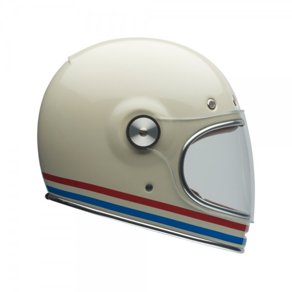 BELL full face helmet Bullitt in Stripes white with stripes in oxblood and blue