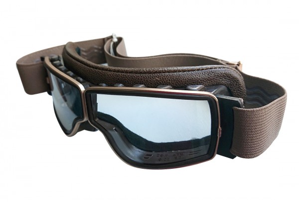 AVIATOR Motorcycle Goggles T2 antique brown gold clear