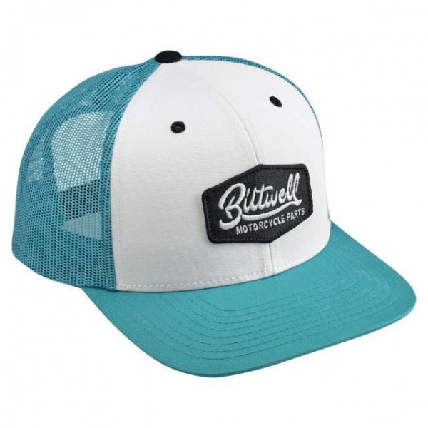 BILTWELL hat Parts teal white and black