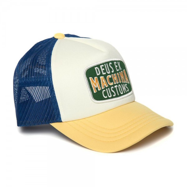 DEUS EX MACHINA Hat Title Trucker - yellow &amp; blue