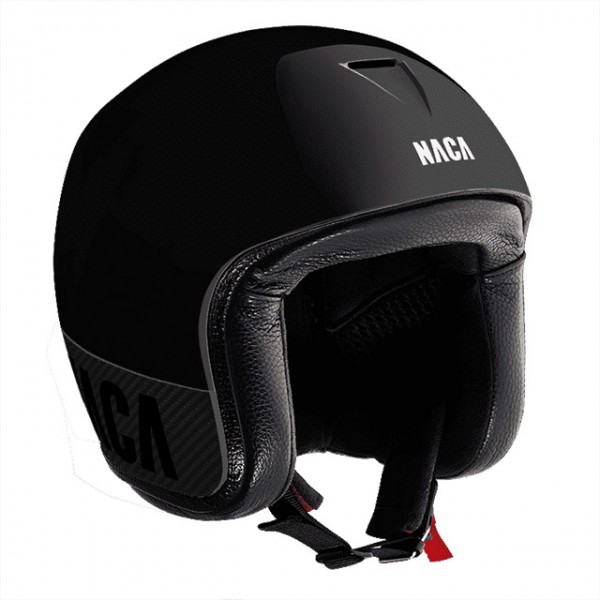 NACA Open Face Helmet Riviera made from Carbon in black