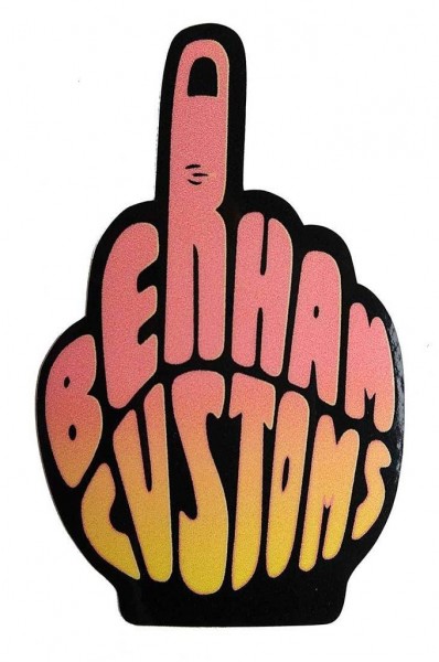 BERHAM CUSTOMS Sticker F*** Finger&quot;