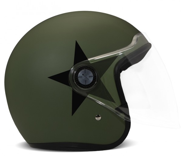DMD Open Face Helmet P1 Star Green