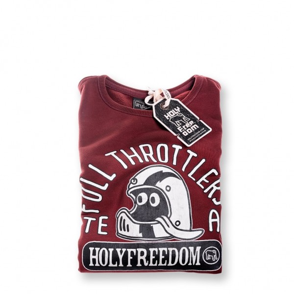 HOLY FREEDOM Sweater - &quot;Full Face&quot; - bordeaux