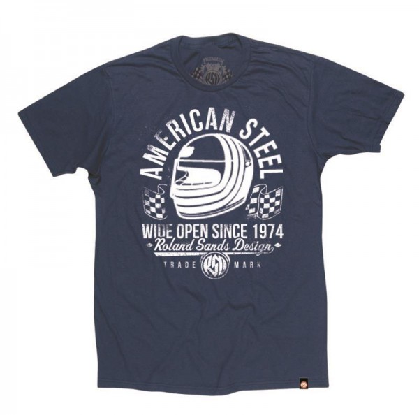 ROLAND SANDS T-Shirt American Steel - navy-blue