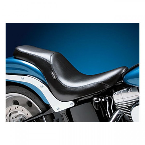 LEPERA Seat LePera, Silhouette 2-up seat. Gel - 06-17 Softail with 200mm rear tire, fender mounted (excl. Deuce) (NU)