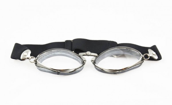 AVIATOR Motorcycle Goggles Mod 4400 in gunmetal and rubber