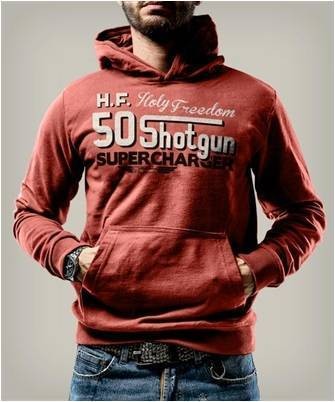HOLY FREEDOM Men&#039;s Hoodie Shotgun Red - red