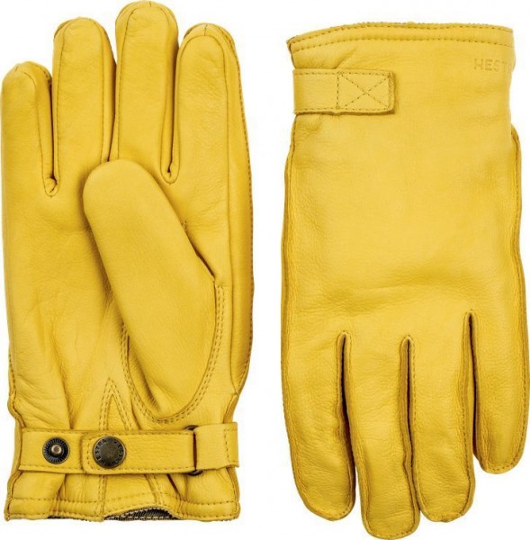 HESTRA Gloves Deerskin Wool Terry - natural yellow