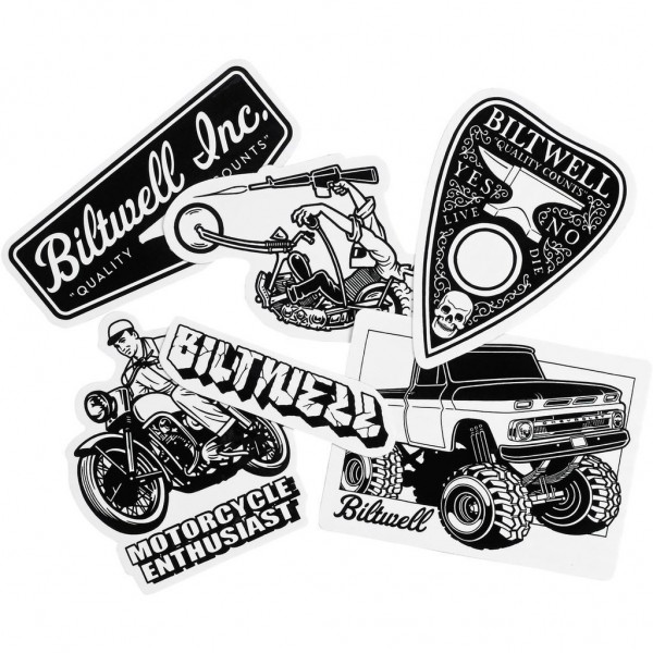 BILTWELL Stickers Giant Sticker Pack - 6 pieces