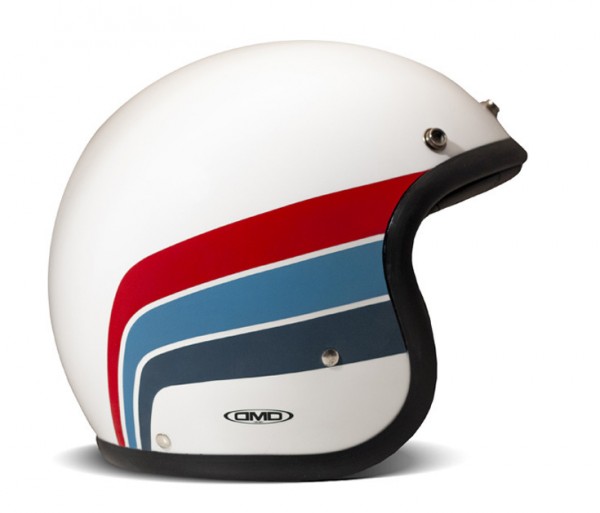DMD Open Face Helmet Vintage Artemis white, blue and red