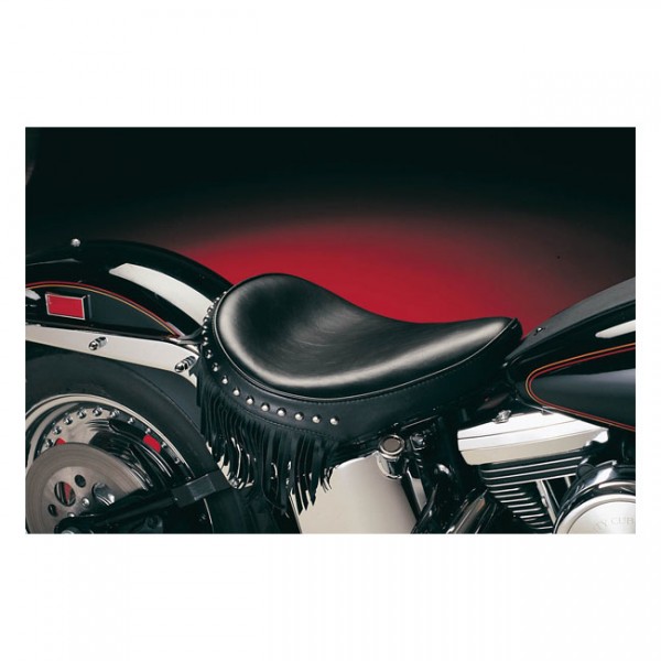LEPERA Seat LePera, Sanora solo seat. Smooth with fringes. Gel - 84-99 Softail (NU)
