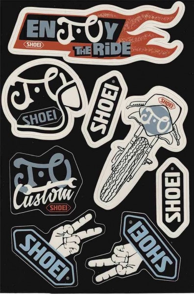 SHOEI Stickers - &quot;J.O Sticker Set&quot; - 8 pieces