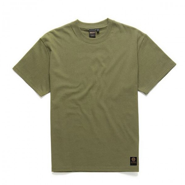 DEUS EX MACHINA T-Shirt Plain Military Tee in Clover