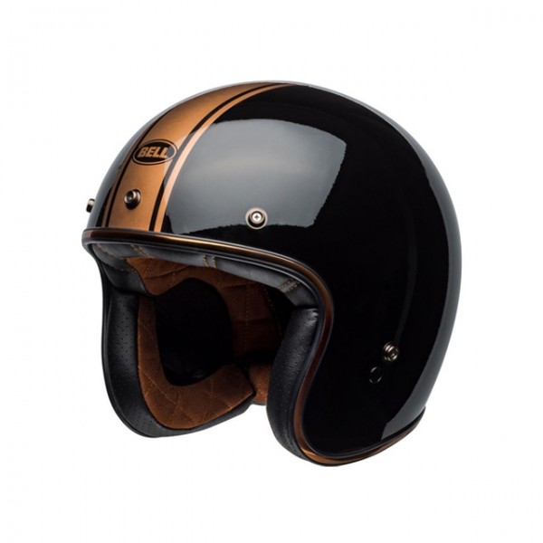 BELL Custom 500 DLX Rally Black Bronze open face helmet with ECE