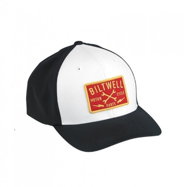BILTWELL Hat Patch Fitted - black &amp; white