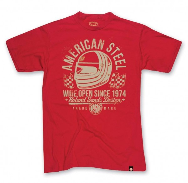 ROLAND SANDS T-Shirt American Steel - red