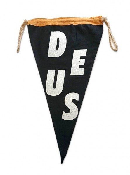 DEUS EX MACHINA Letter Flag - black