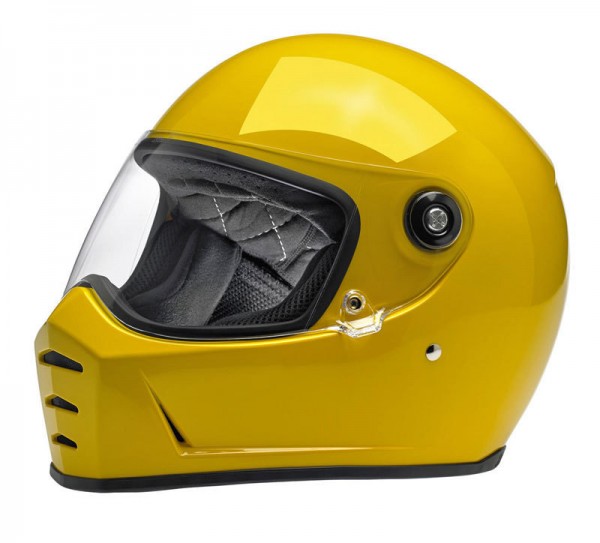 BILTWELL Lane Splitter Safe-T Yellow Motorcycle Helmet
