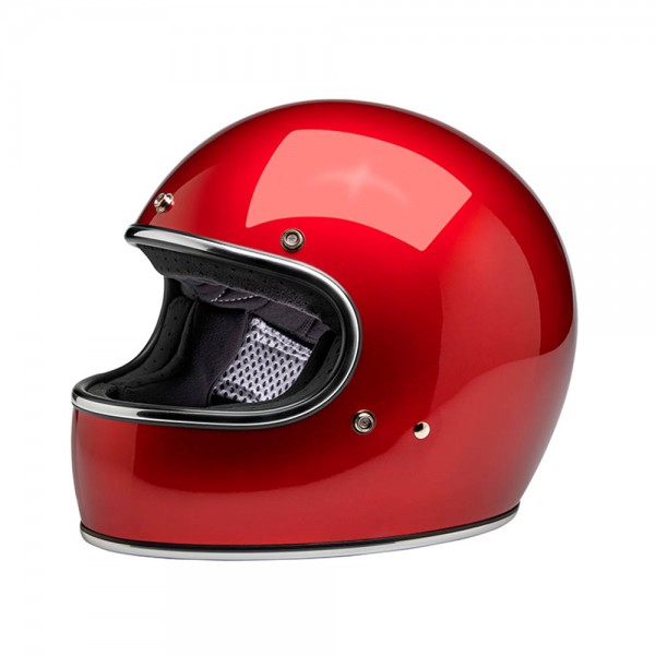 BILTWELL full face helmet Gringo Metallic Cherry Red with ECE and DOT