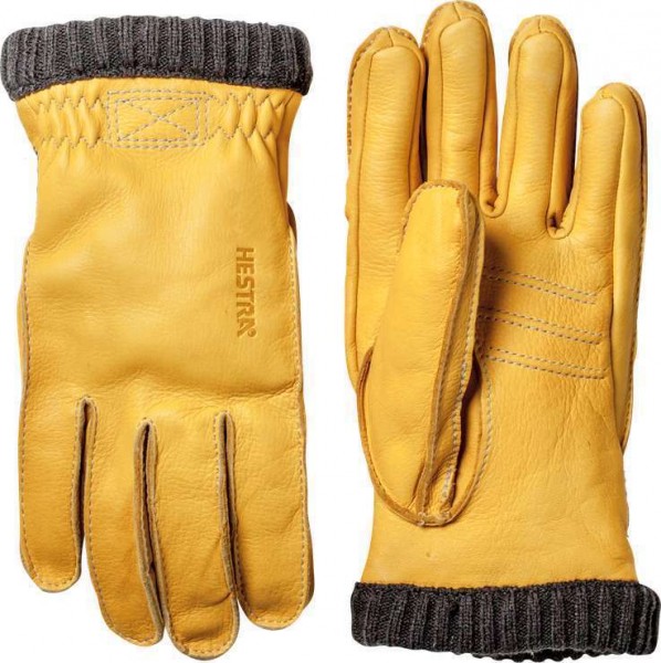 HESTRA Gloves Deerskin Primaloft Rib - natural yellow