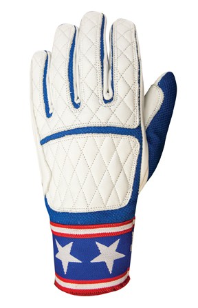 ROLAND SANDS Gloves Peristyle - white &amp; blue