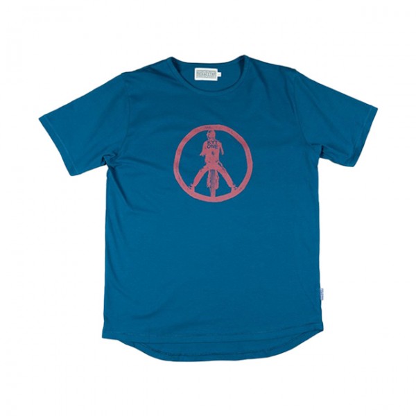 Kytone T-Shirt Peace blue and red