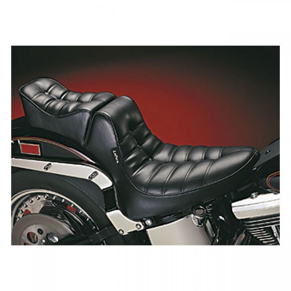 LEPERA Seat LePera, Regal 2-up seat. Pleated - 00-17 Softail (excl. Deuce, FXS, FLS/S) with up to 150mm tire (NU)