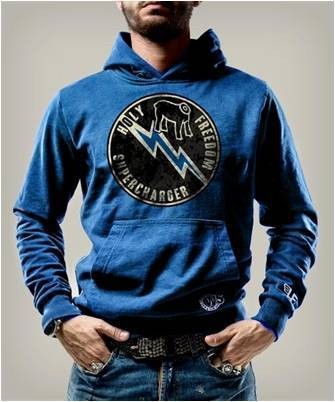 HOLY FREEDOM Men&#039;s Hoodie - &quot;Flash&quot; - blue
