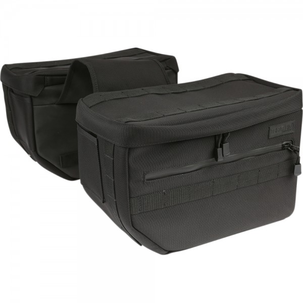 THRASHIN SUPPLY Saddlebags Escape in black with approx 9l volume