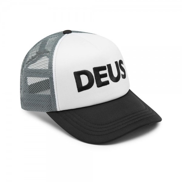 DEUS EX MACHINA Trucker Cap Black and White Logo