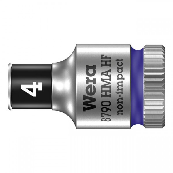 WERA Tools Zyklop 1/4&quot; socket with holding function Metric 4.0 - Hex bolts and nuts