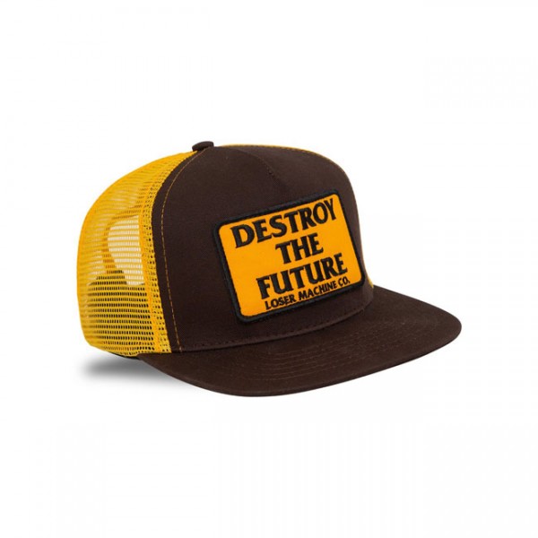 LOSER MACHINE COMPANY Destroy Snapback brown and gold