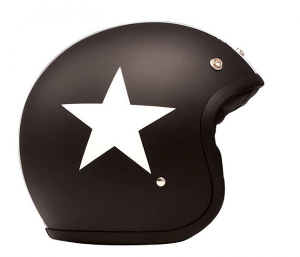 DMD Open Face Helmet Vintage Star Black
