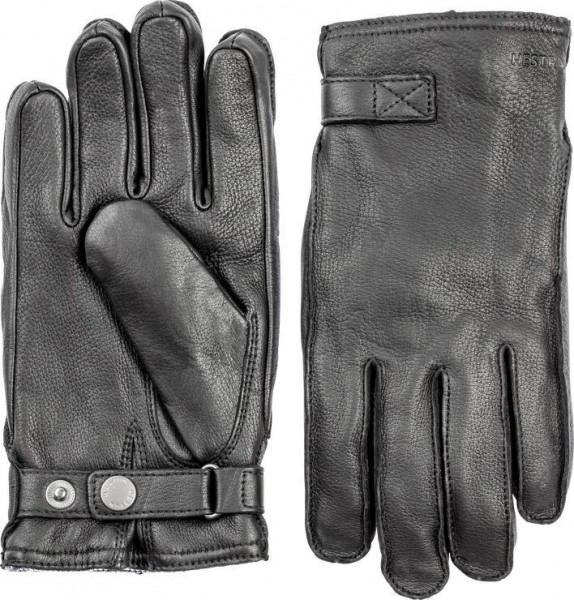 HESTRA Gloves Deerskin Wool Terry - black