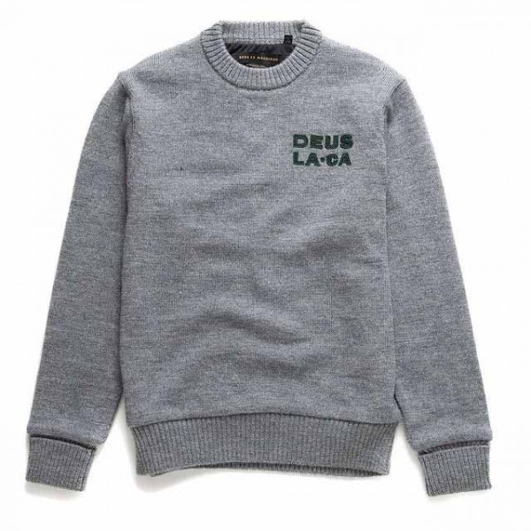 DEUS EX MACHINA Sweater Crew Windstop in Grey