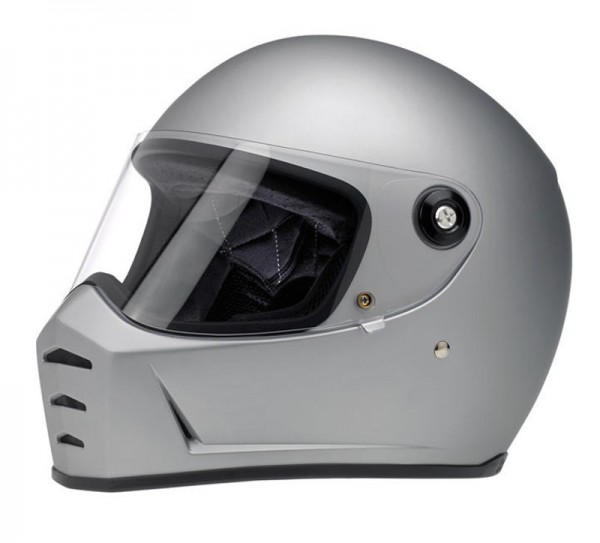 BILTWELL Lane Splitter Flat Silver Motorcycle Helmet